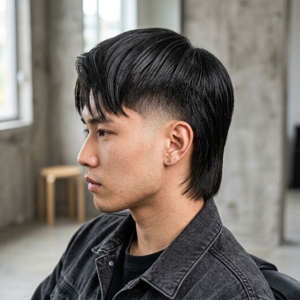 Asian Modern Mullet Fade