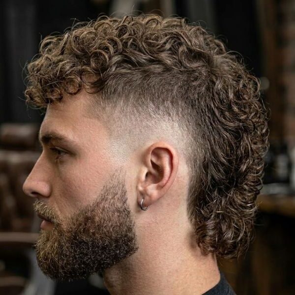 Beard Combo Contemporary Mullet Fade