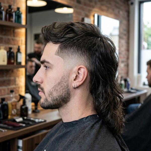 High Modern Mullet Fade