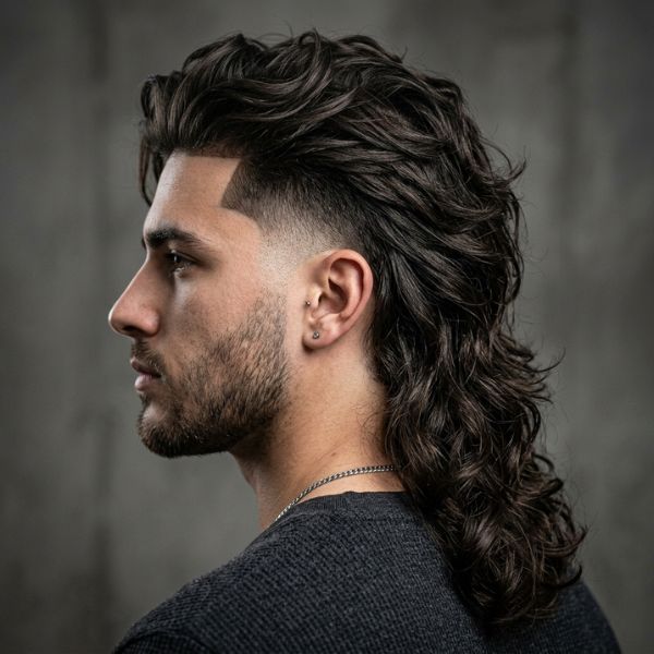 Long Modern Mullet Fade