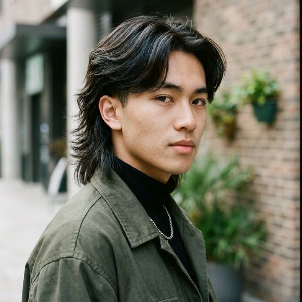 Middle Part Mullet Asian