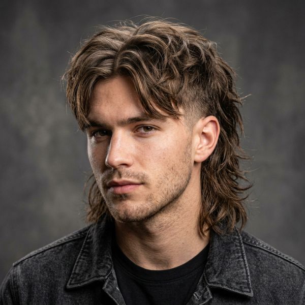 Middle Part Textured Mullet