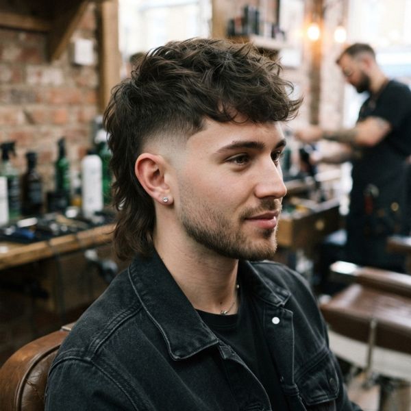 Short Burst Fade Mullet