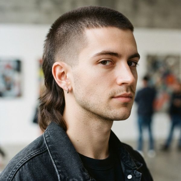 Short Hair Mullet Buzz Cut