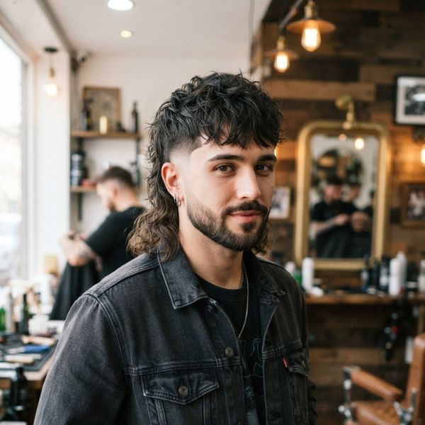 Burst Fade Modern Mullet