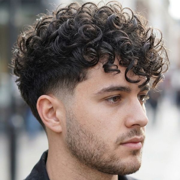 Curly Low Taper Textured Top