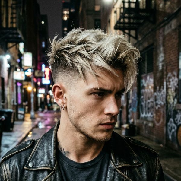 Edgy Blonde Quiff