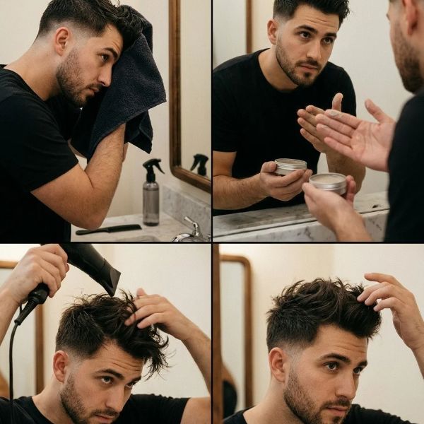 How to Style a Low Taper Fade Textured Top