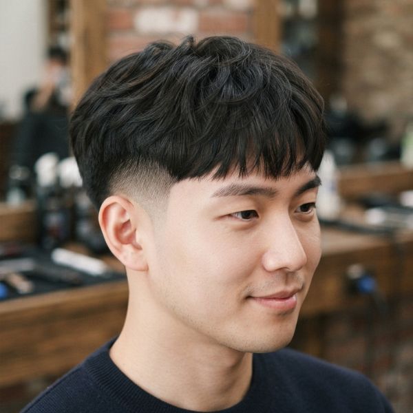Korean Low Taper Fade Fringe