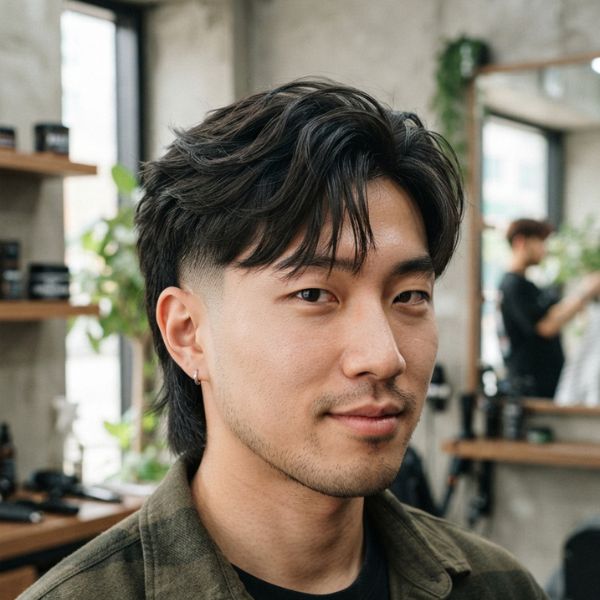 Korean Modern Mullet Fade