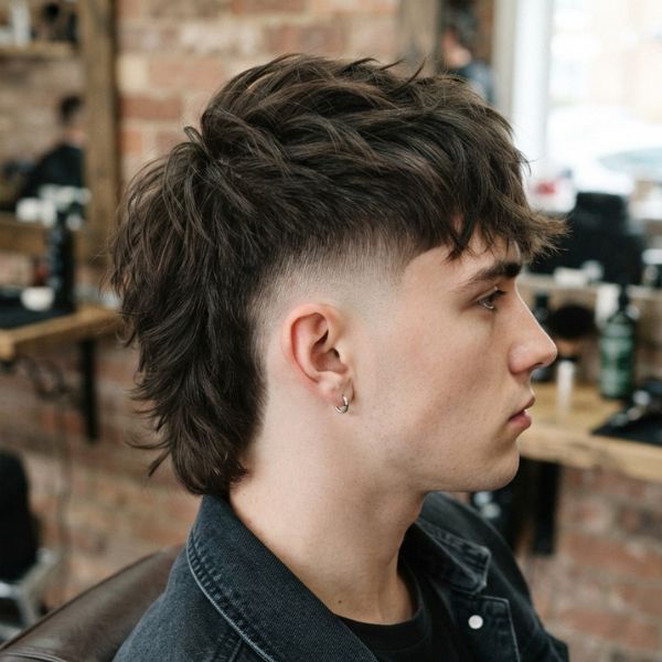 Layered Modern Mullet Fade