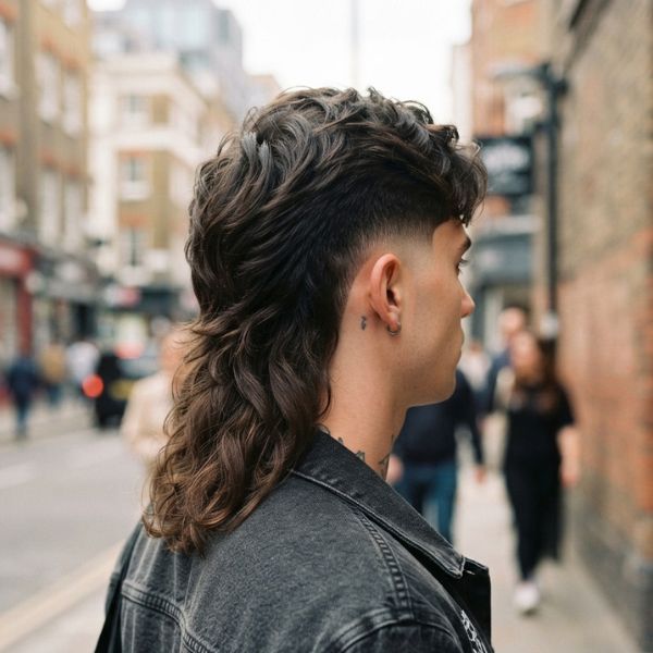 Long Modern Mullet Fade