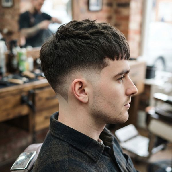 Low Drop Mid Taper Fade Fringe