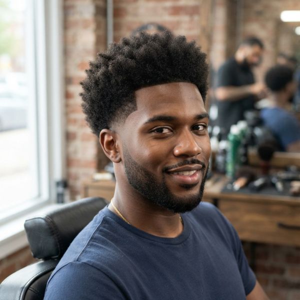 Low Taper Afro for Black Men