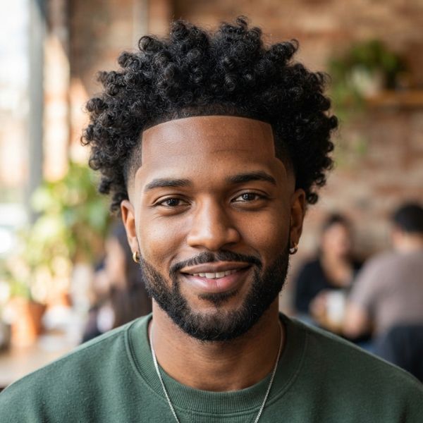 Low Taper Curly Fade Afro