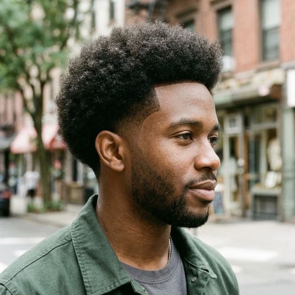 Low Taper Fade Afro for Everyday Style