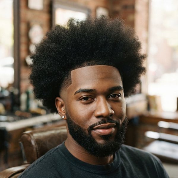 Low Taper Fade Big Afro