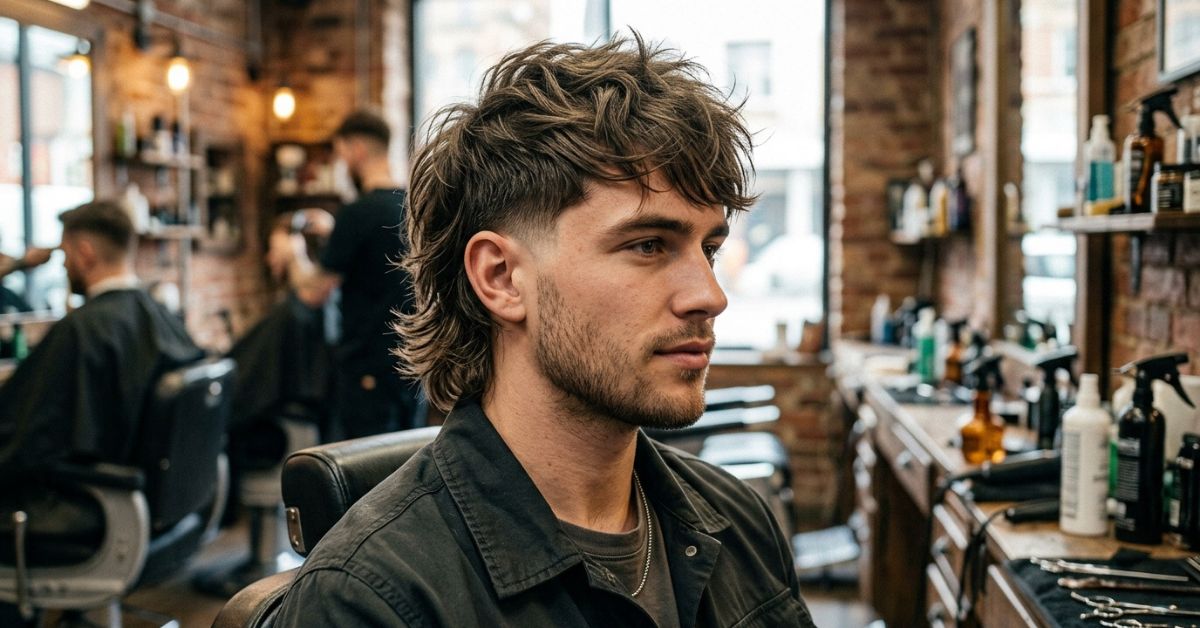 Low Taper Fade Modern Mullet Haircut