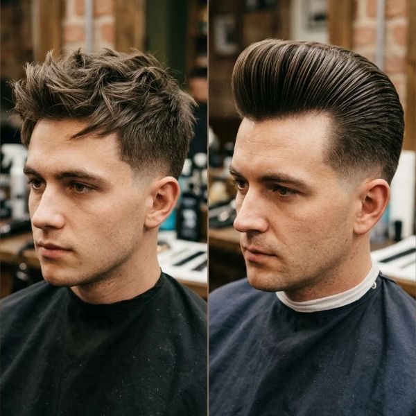 Low Taper Fade Quiff vs Textured Crop