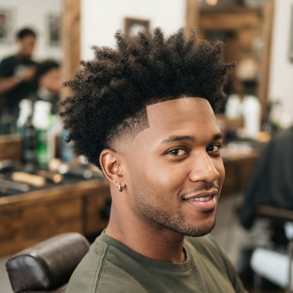Low Taper Fade Stylish Afro