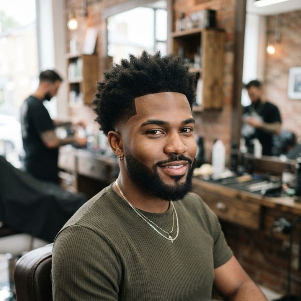 Low Taper Fade Trendy Afro