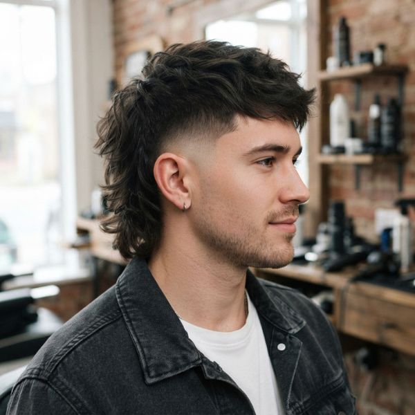  Mid Taper Fade Mullet