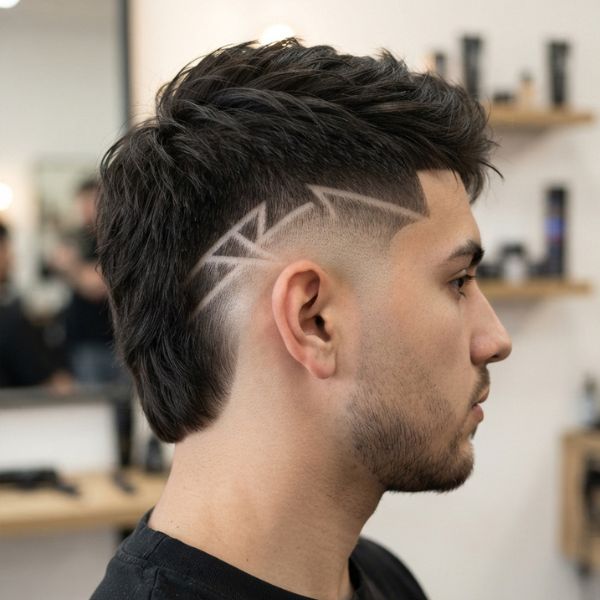 Modern Mullet Fade Line Design