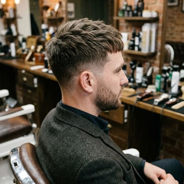 Professional Low Taper Fade Textured Crop Haircut