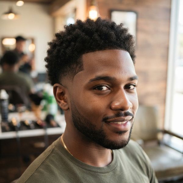 Short Low Taper Fade Afro