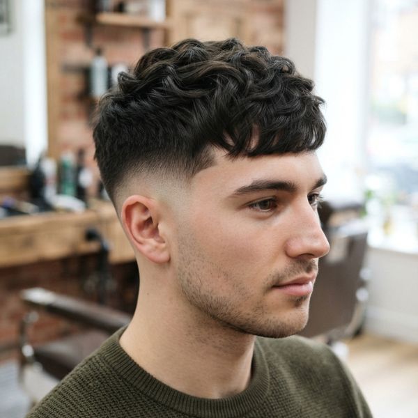 Side-Swept Low Taper Fade Fringe