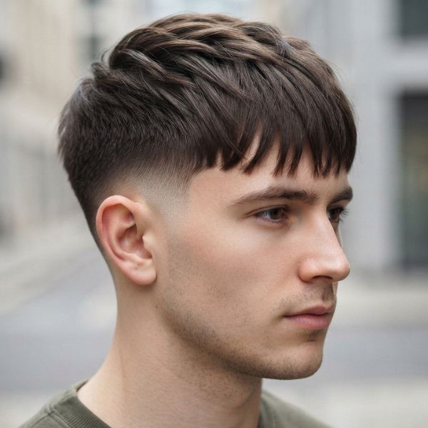  Straight Hair Low Taper Fringe