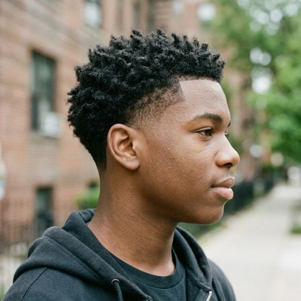 Teen Low Taper Fade Black Haircut