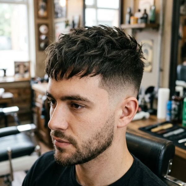 Textured Crop Mid Fade