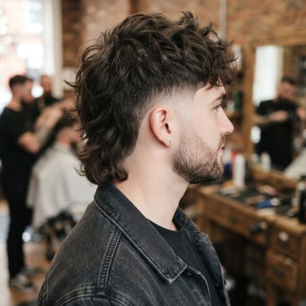 Textured Low Taper Fade Mullet