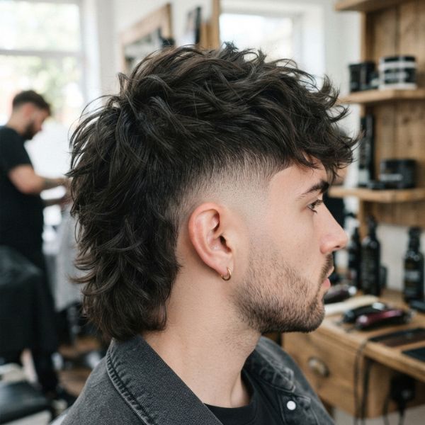 Textured Modern Mullet Fade