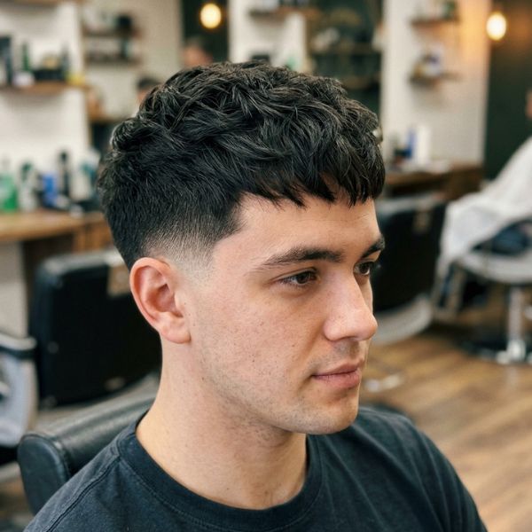 Thick Hair Textured Crop with Low Taper Fade