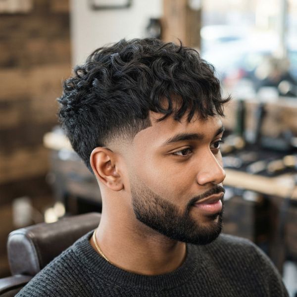 Wavy Low Taper Fade Fringe