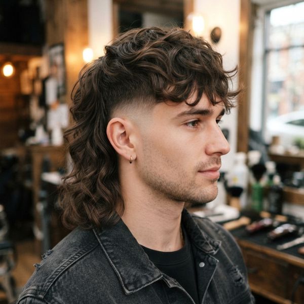 Wavy Modern Mullet Fade