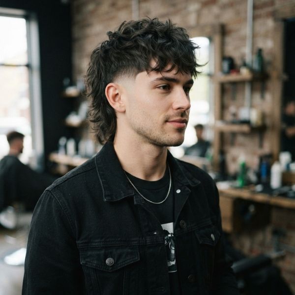 Wolf Cut Low Taper Fade Mullet